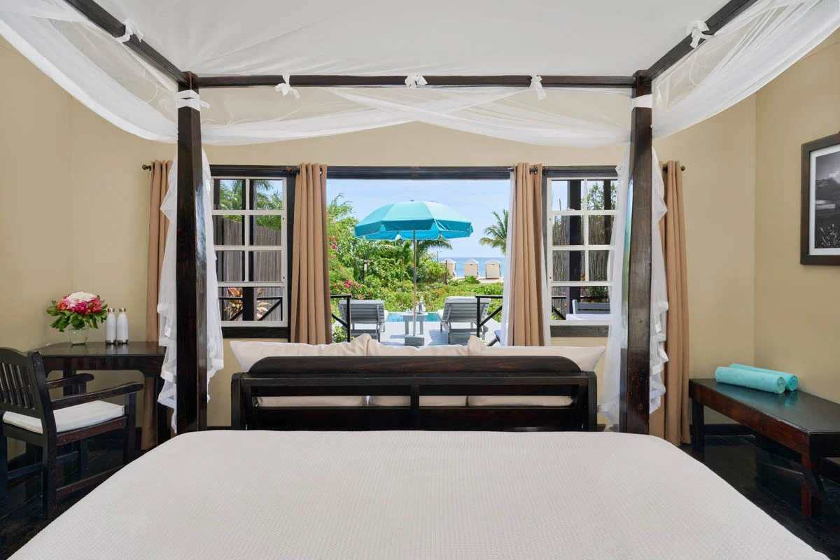 20 Plunge Pool view from bed Keyonna Beach Antigua